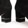 Chanel Coco Mark 16B Suede Long Boots in Black G32122, Size 39 EU Secondhand