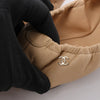 Chanel Coco Mark Camelia Leather Ballet Flats in Beige G32912, Size 39.5 EU Secondhand
