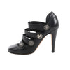 Chanel Coco Mark Lion Clover Buttons Leather Pumps in Black, Size 38 EU Secondhand