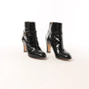 Chanel Coco Mark Patent Leather Ankle Boots in Black G31562, Size 37 C EU Secondhand