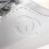 Chanel Coco Mark Rubber Sneakers in Silver G32719, Size 38 EU Secondhand