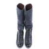 Chanel Suede x Patent Long Boots in Black x Navy G27002, Size 37 EU Secondhand