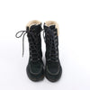 Secondhand Chanel Sports Suede Leather Shearling Boots in Black G26245, Size 35.5 EU
