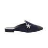 Chanel Star Rhinestone Suede x Fabric Mule in Navy x Black G35835, Size 41 EU Secondhand