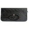 Chanel Clutch handbag in matelassé black leather