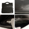 Chanel Clutch handbag in matelassé black leather