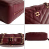 Chanel Camera Chevron Quilted shoulder bag in burgundy leather