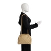 Chanel shoulder bag in beige matelassé leather from the 80s