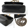 Chanel Timeless Classic mini shoulder bag in black leather