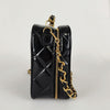 Chanel Vanity shoulder bag in patent matelassé leather