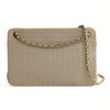 Chanel vintage shoulder bag in beige cotton