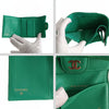 Chanel compact trifold wallet in green leather