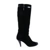 Chanel Coco Mark Velour Long Boots in Black, Size 37.5 EU (Marketplaces) Secondhand