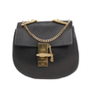 Chloe Drew Leather Chain Crossbody Bag in Black Secondhand