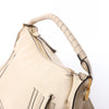 Secondhand Chloe Marcie Leather Hobo Handbag in Beige