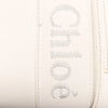 Chloé Woody Medium Leather Handbag in White Secondhand