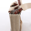 Chloé Woody North South Canvas & Leather 2Way Handbag in Beige x Brown Secondhand