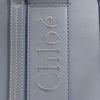 Chloé Woody Small Leather 2Way Handbag in Blue Secondhand