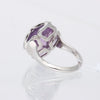 Chopard Imperiale Amethyst Diamond 18k White Gold Cocktail Ring, Size 51 EU Secondhand