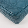 Dior Caro Leather Chain Shoulder Bag in Blue Secondhand