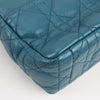 Dior Caro Leather Chain Shoulder Bag in Blue Secondhand