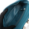 Dior Caro Leather Chain Shoulder Bag in Blue Secondhand