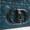 Dior Caro Leather Chain Shoulder Bag in Blue Secondhand