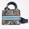 Dior Lady D-Lite Canvas D-Constellation Embroidered Medium 2Way Handbag in Multicolor Secondhand