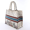 Dior Book Tote Large Zodiac Canvas Handbag in Multicolor Secondhand