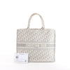 Secondhand Dior Book Tote Large Oblique Canvas Handbag Handbag in Gray