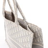 Secondhand Dior Book Tote Large Oblique Canvas Handbag Handbag in Gray