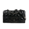 Dior Caro Leather Chain Crossbody Bag in Black Secondhand