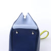 Dior Diorissimo Leather Large 2Way Handbag in Navy Blue x Yellow Secondhand