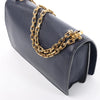 Dior J'Adior Grained Leather Chain Crossbody Bag in Navy Blue Secondhand