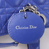 Dior Lady Dior Leather Cannage Large Handbag in Blue Secondhand