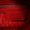 Dior Lady Dior Leather Cannage Large 2Way Handbag in Red Secondhand