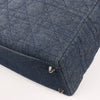 Dior Lady Dior Dennim x Leather Cannage Large Handbag in Navy Blue Secondhand