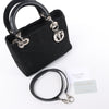 Dior Lady Dior Cannage Nylon Handbag in Black Secondhand