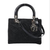 Dior Lady Dior Cannage Nylon Handbag in Black Secondhand
