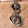 Dior Lady Dior Large Cannage Patnet Leather 2Way Handbag in Beige Secondhand