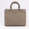 Dior Lady Dior Ostrich Large 2Way Handbag in Brown Secondhand