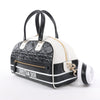 Dior Large Dior Vibe Zip Bowling Bag in Black x White Secondhand