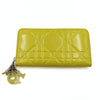 Christian Dior Lady Dior wallet in yellow patent leather