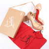 Christian Louboutin Demi You 100 Patent Leather Heels in Beige, Size 38 EU Secondhand