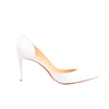 Christian Louboutin Iriza 85 Leather Heels in Bianco, Size 41 EU Secondhand