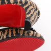 Secondhand Christian Louboutin Tiger Print Raffia Bow Heels in Brown x Black, Size 39 EU