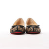 Secondhand Christian Louboutin Tiger Print Raffia Bow Heels in Brown x Black, Size 39 EU