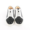 Secondhand Christian Louboutin Seavaste 2 Orlato Spiked Leather Casual Sneakers in Gray, Size 41 EU