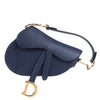 Dior Saddle Mini Bag Leather Handbag in Navy Blue (Marketplaces) Secondhand