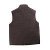 Secondhand Corneliani Quilted Zip Gilet in Brown, Size 50 IT